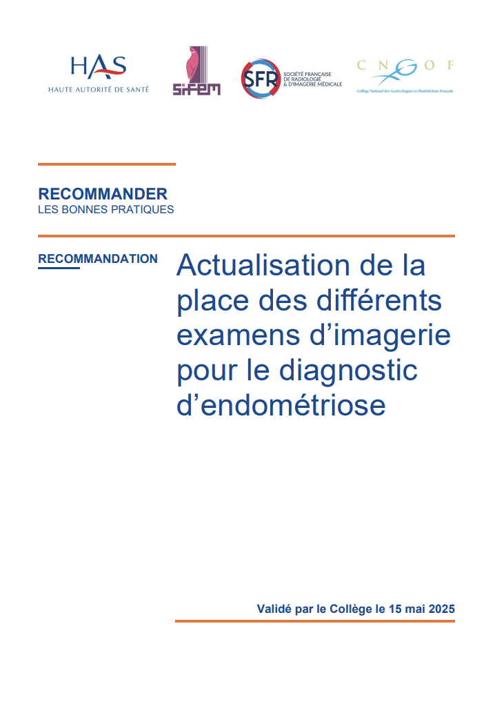HAS actualisation de la place des différents examens d'imagerie pour le diagnostic d'endométriose